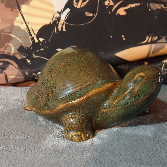 Other - Green Ceramic Turtle Figurine